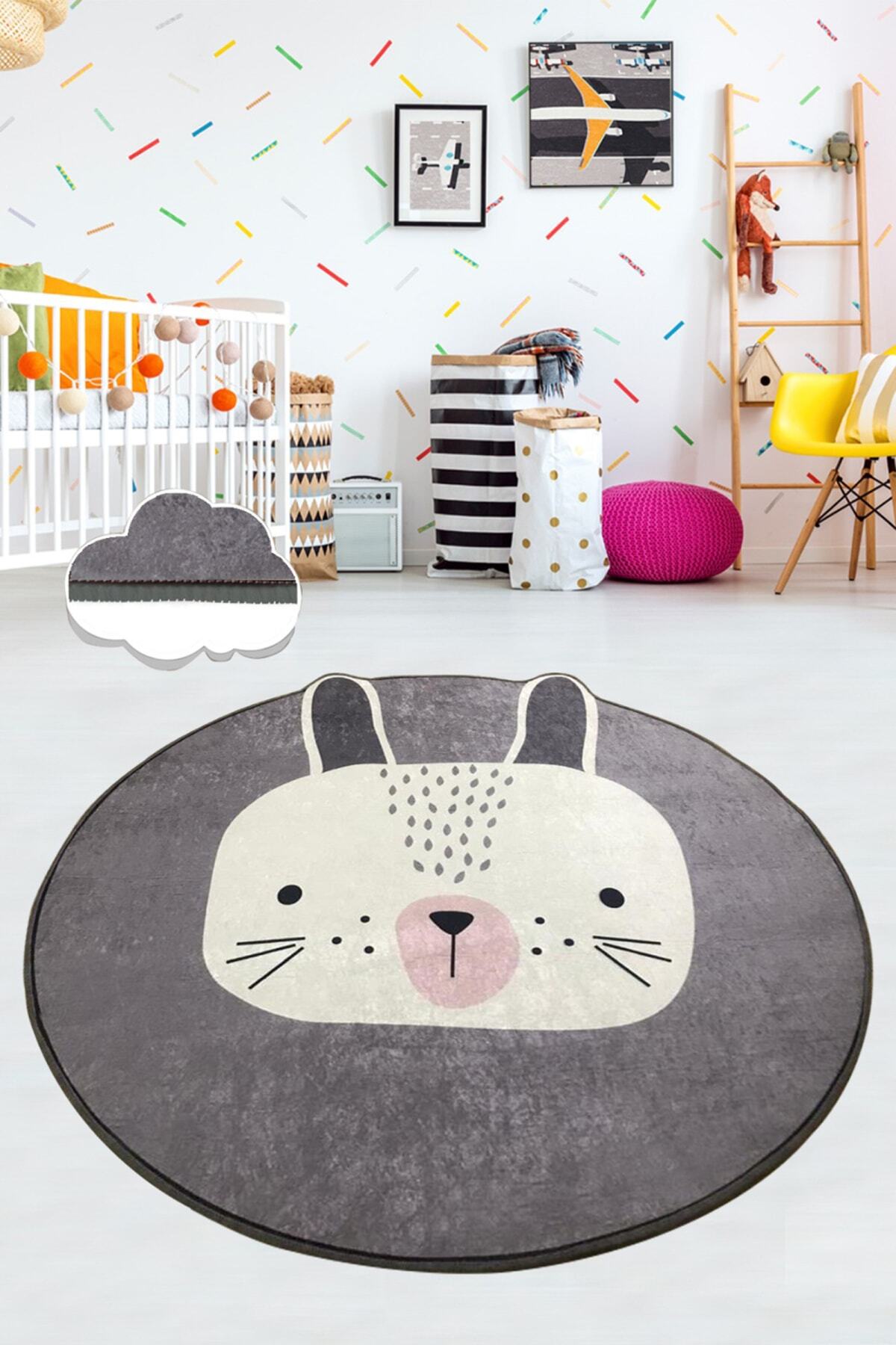 Chilai Home TAVSAN Çocuk ve Bebek Halısı , Kaymaz Taban , Yıkanabilir , Leke Tutmaz