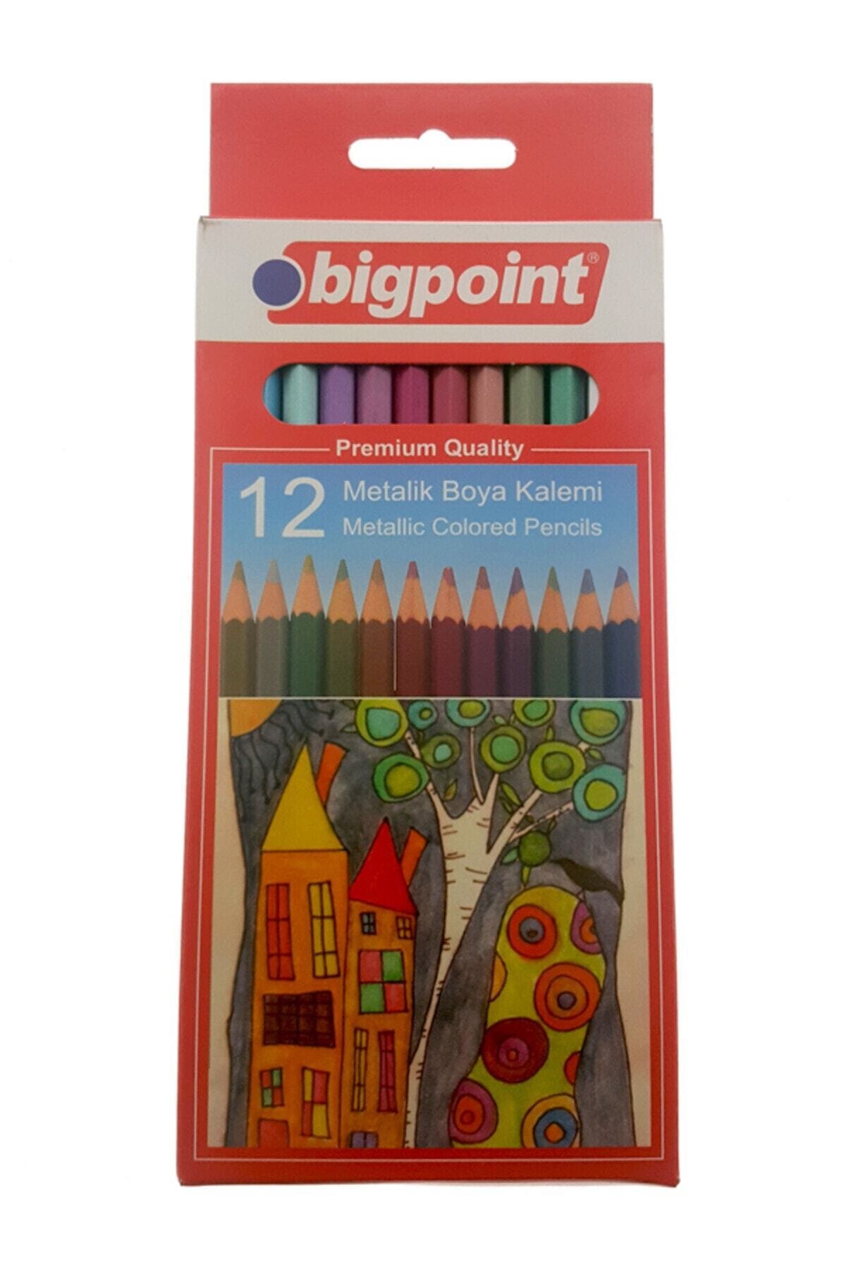 Bigpoint Metalik Kuru Boya Kalemi 12 Renk