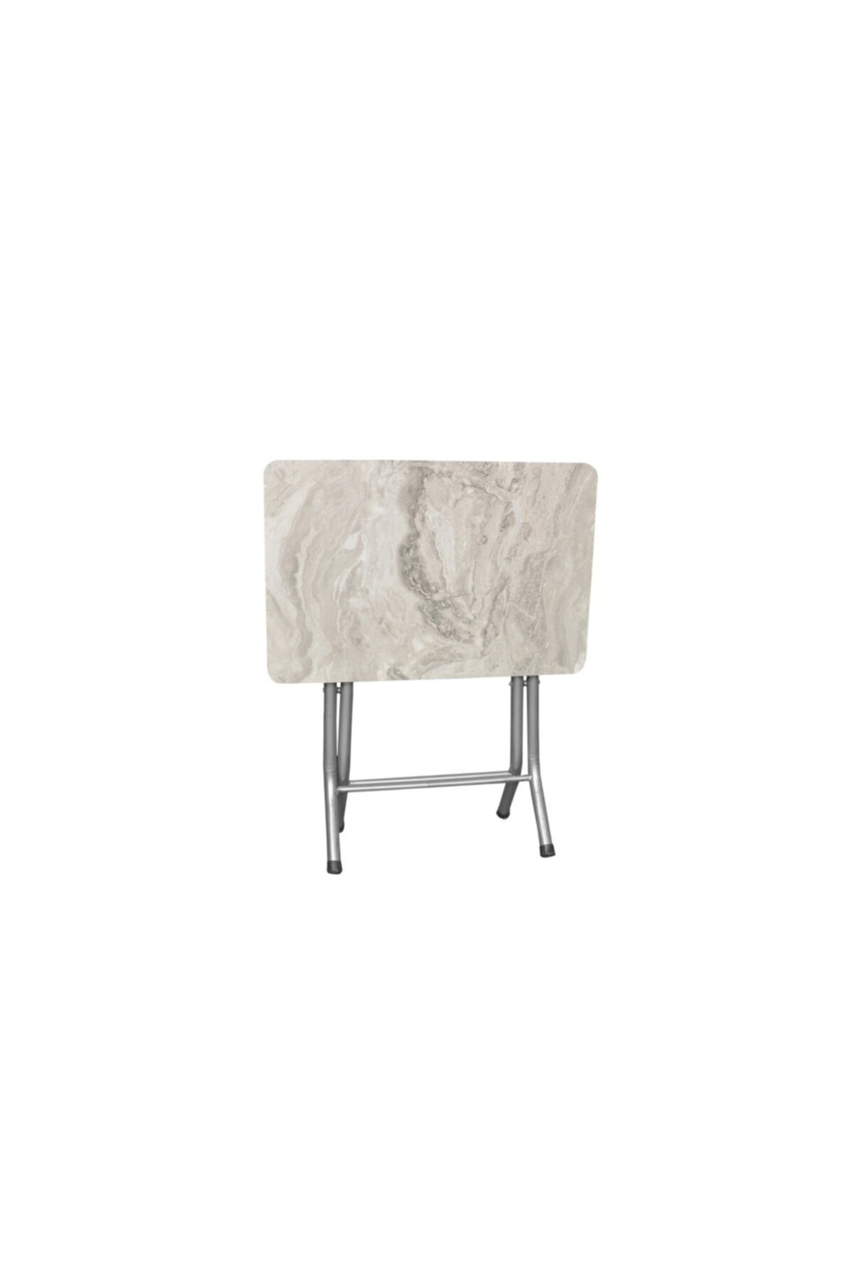 aldagelsin Kahverengi  Mermer Desenli Katlanabilir Masa 45x60