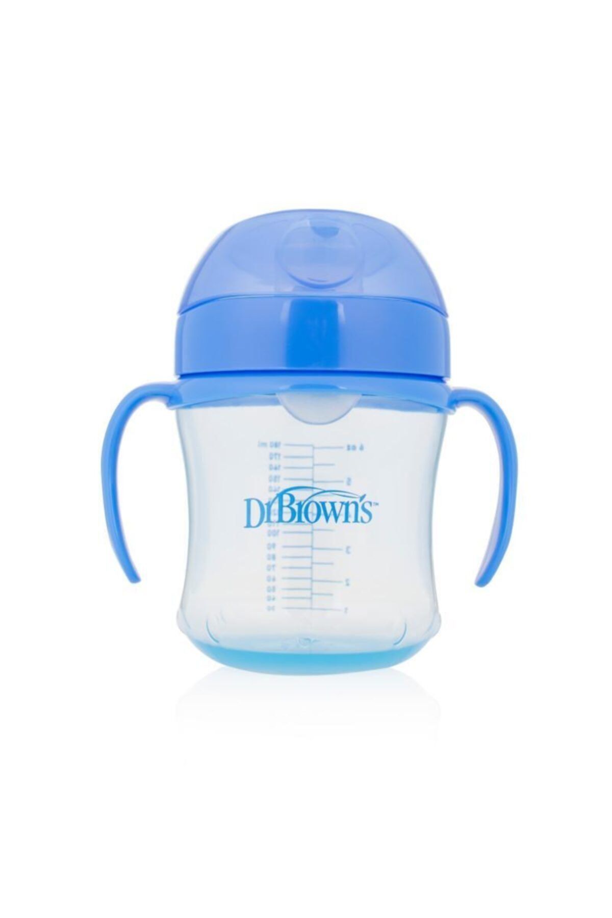 Dr Browns 6 oz/  180 ml Yumuşak Oluklu Alıştırma Bardağı- Mavi (6m+)