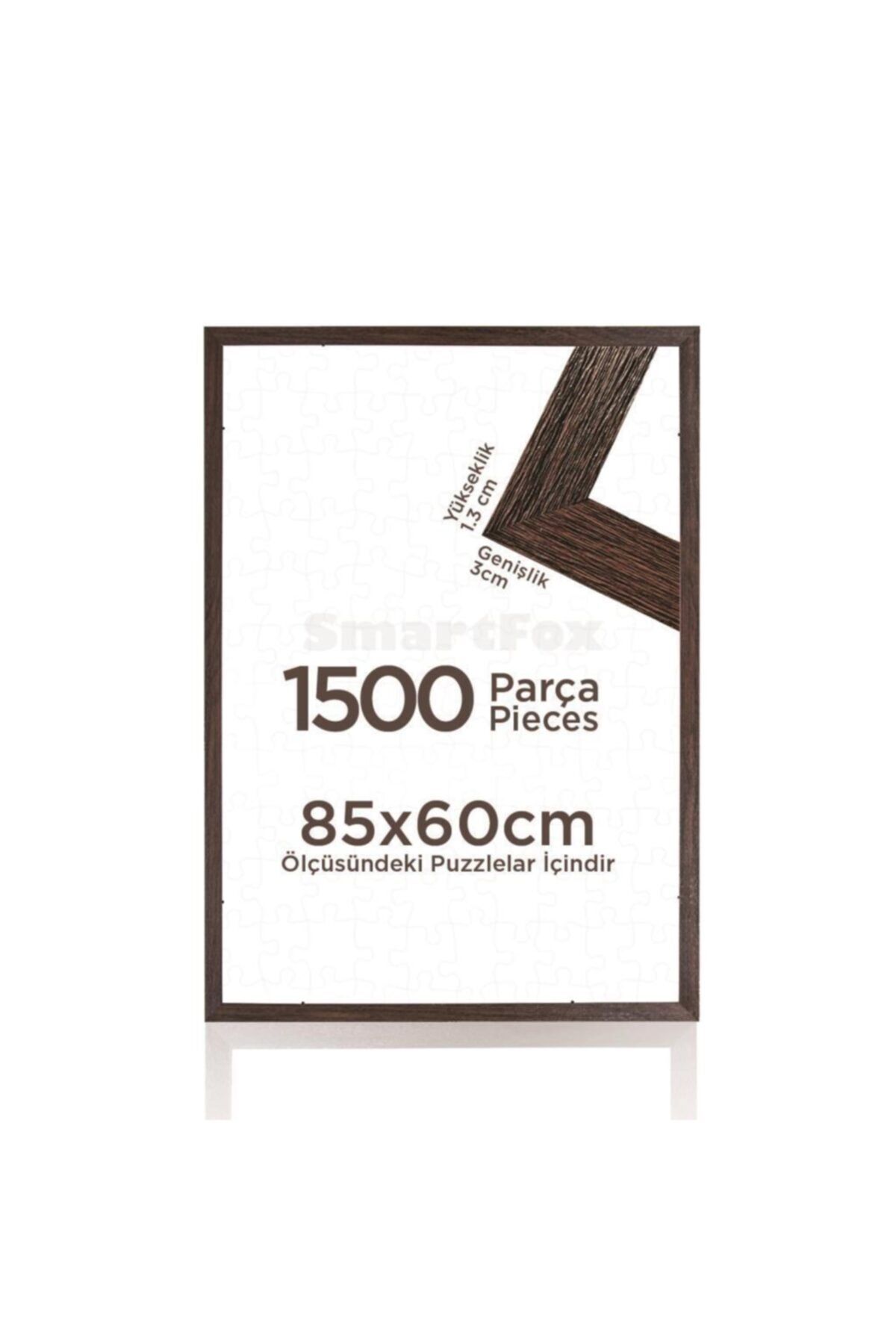 SmartFox Puzzle Ve Yapboz Çerçevesi 1500 Parça Için 85cmx60cm Ebatında Kahverengi