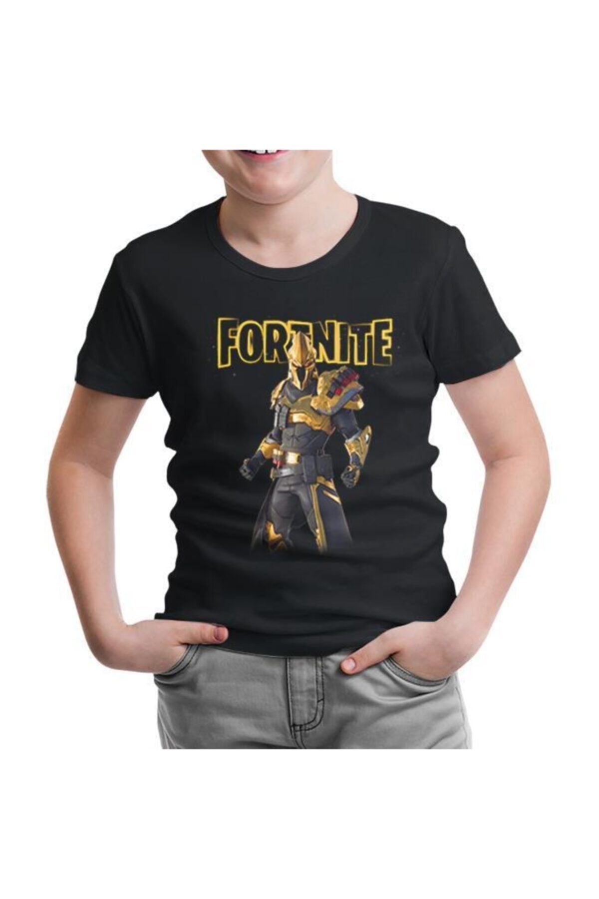 Lord T-Shirt Çocuk Fortnite - Ultima Knight Siyah Tshirt 1