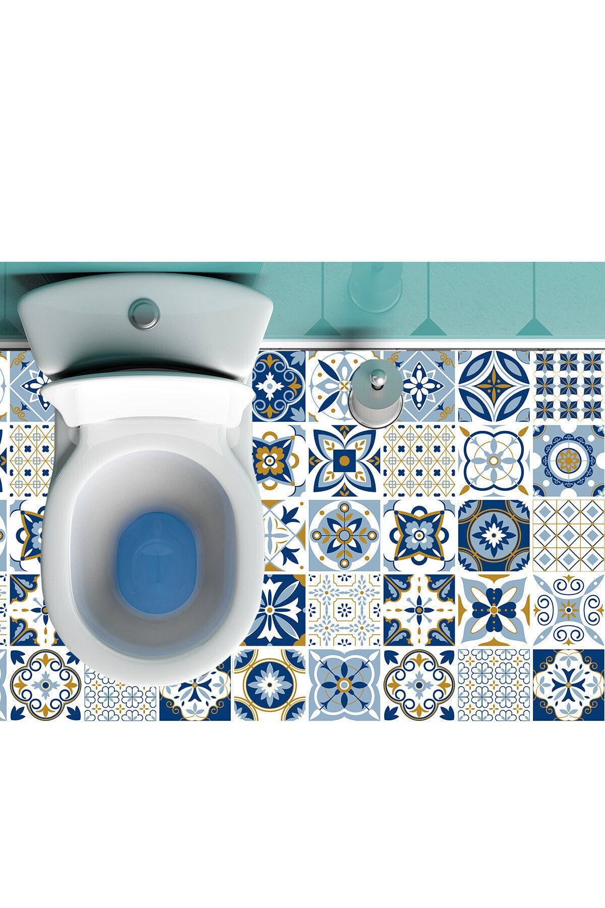Kolhis 90cmx200cm Premium Sağlıklı Boya Banyo Zemin Yapışkanlı Folyo