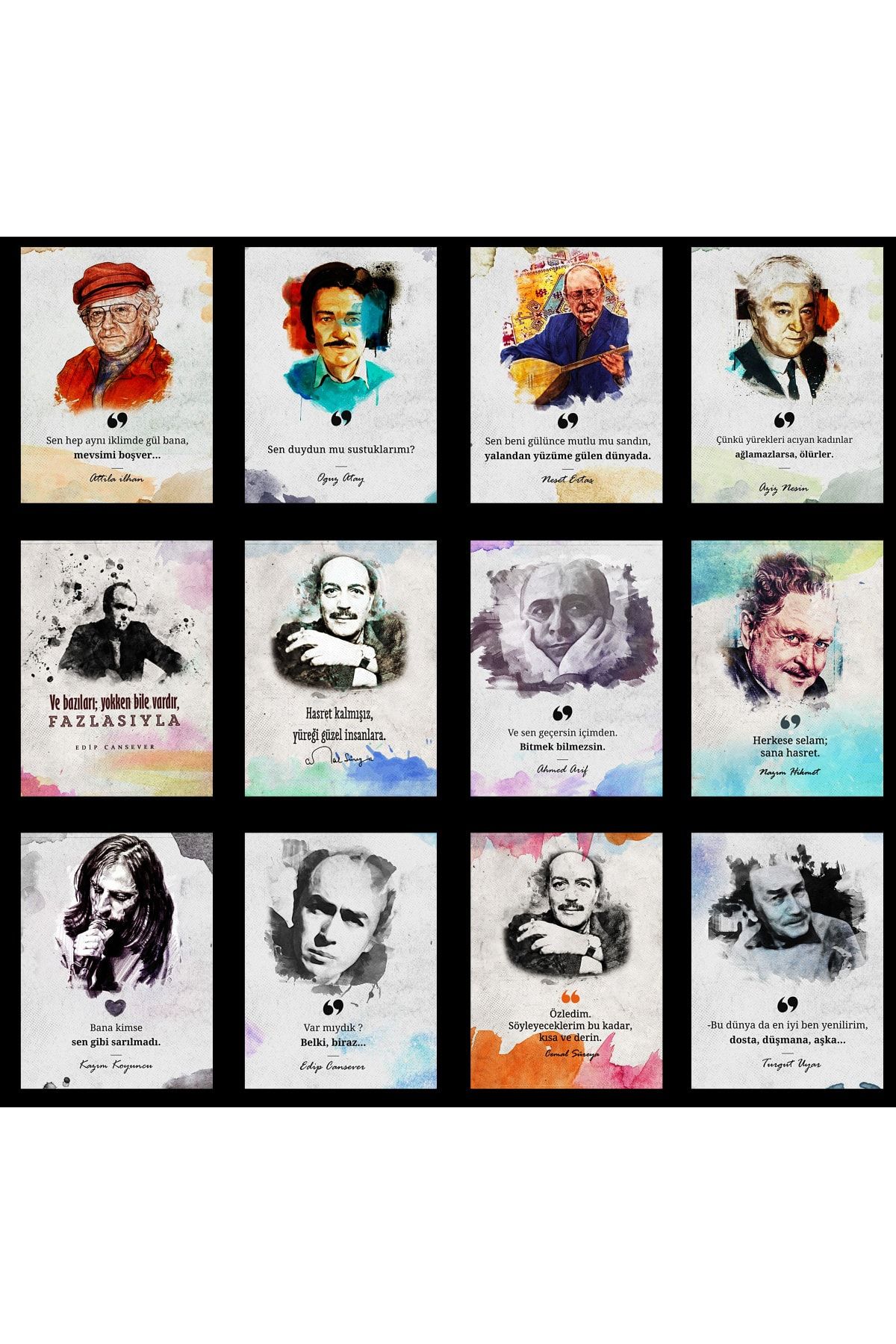 TELLGRAF Şair Ve Şiirleri Temalı Poster (15x20 Cm)