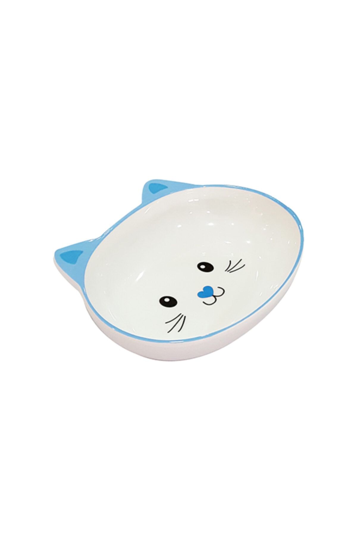 See Me Melamin Mama Kabı Kedi Suratı Şeklinde Mavi 300 Ml
