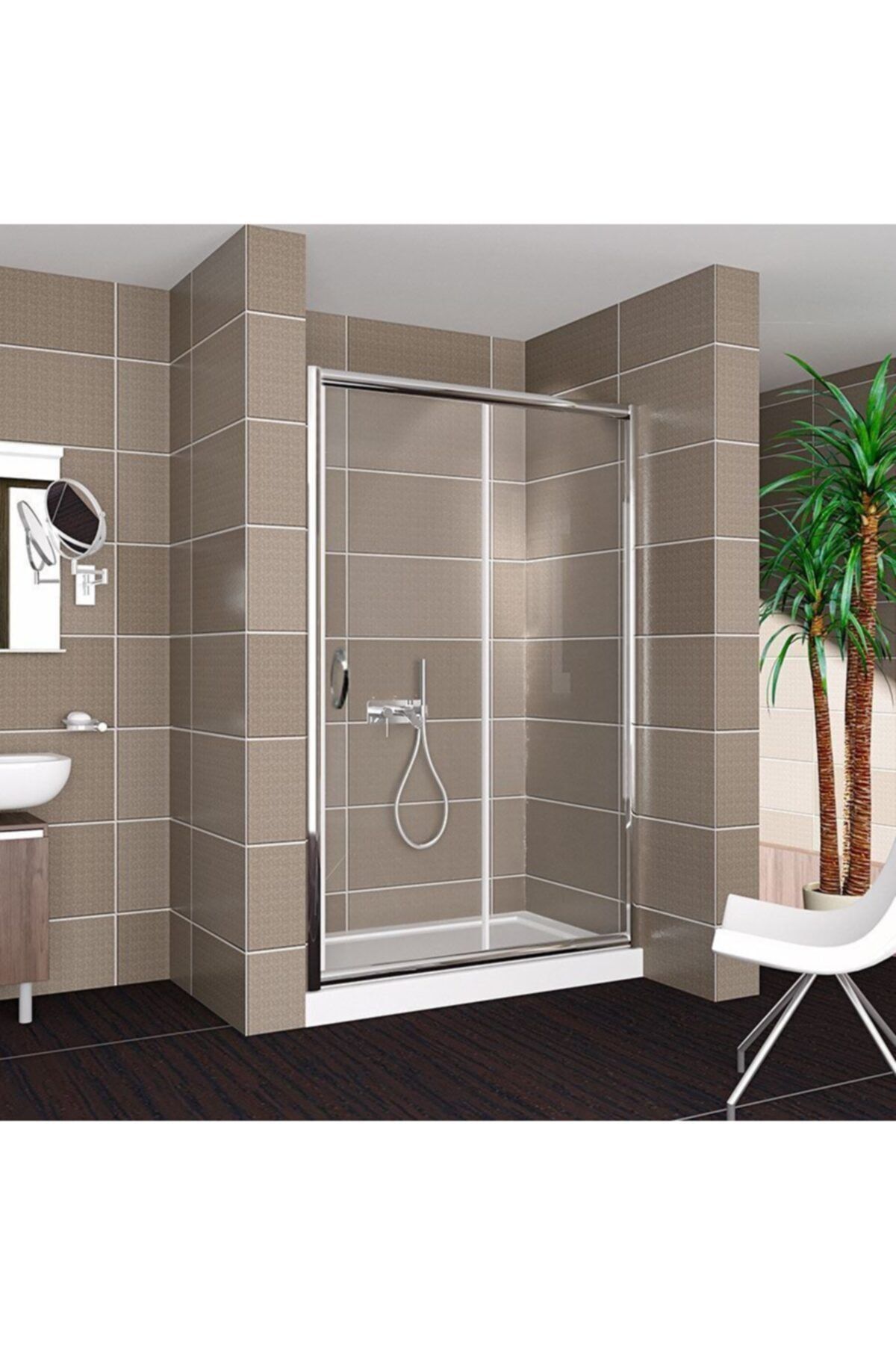 Duşakabincim 157 Cm Duş Üstü Ve Set Üstü Sürgülü Duşakabin