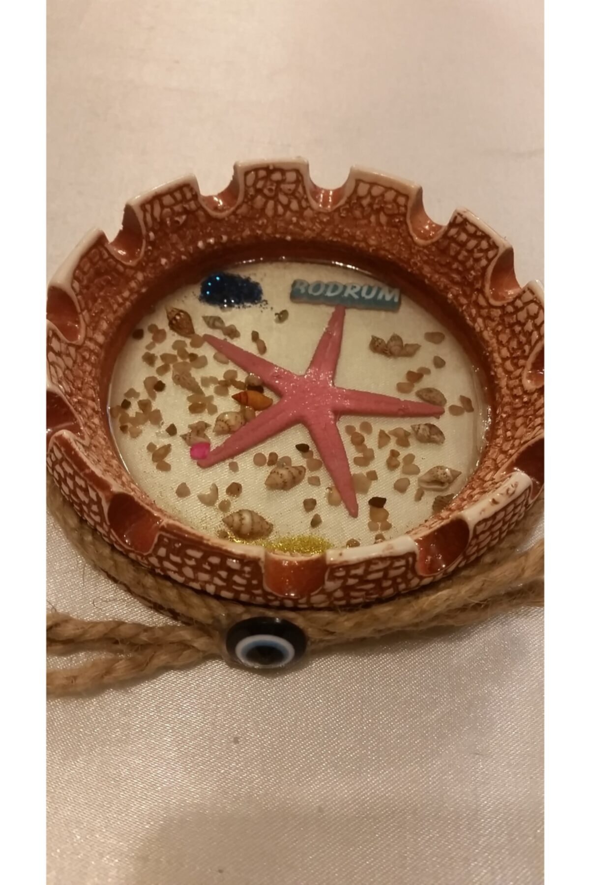 eren souvenir Şeffaf Polyester Kaleli Kül Tablası