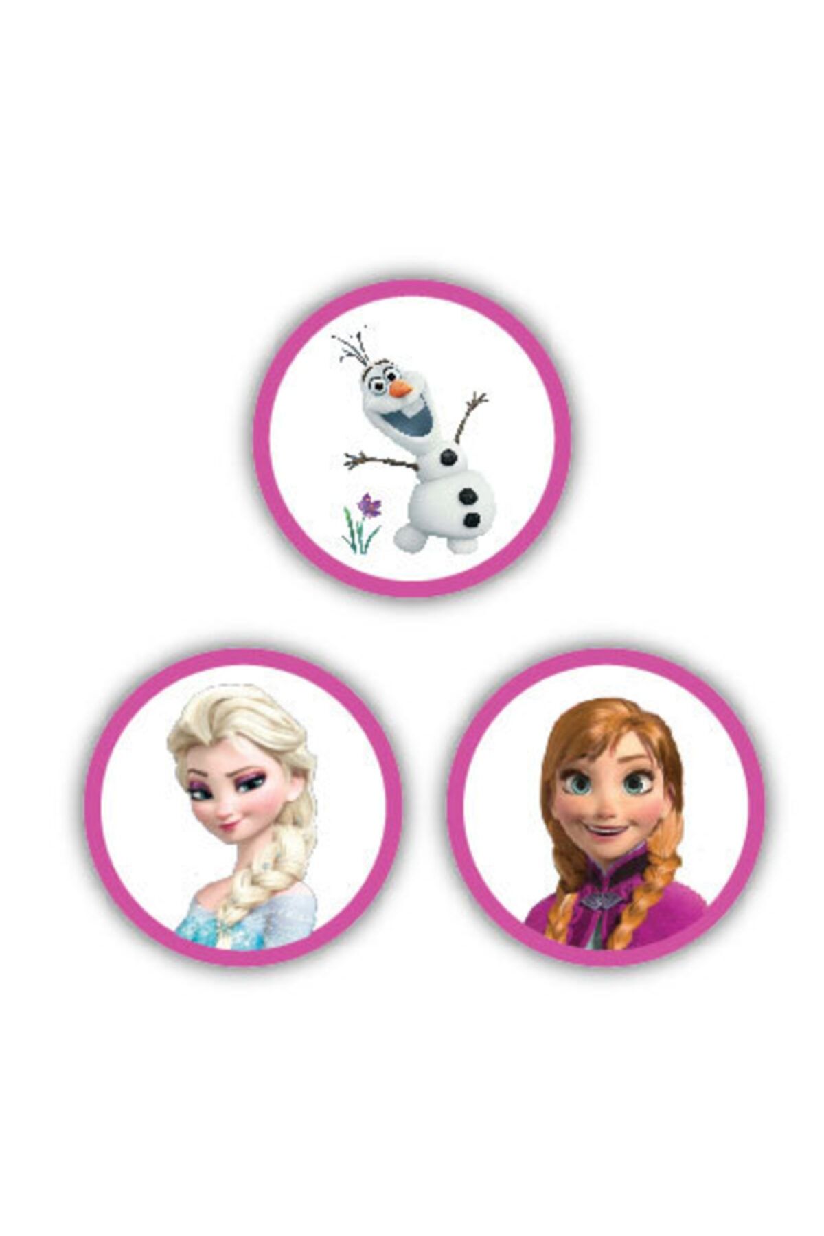 velomy Elsa Olaf Anna Cupcake Şekerli Kağıda Baskı