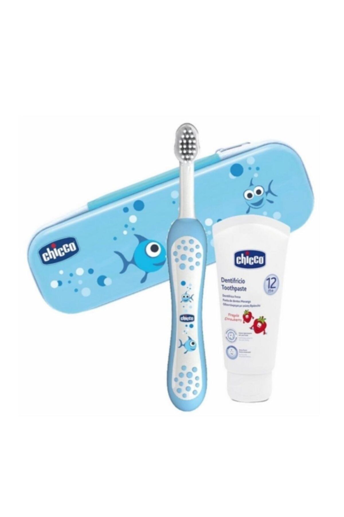 Chicco Boze Diş Fırça Seti Mavi