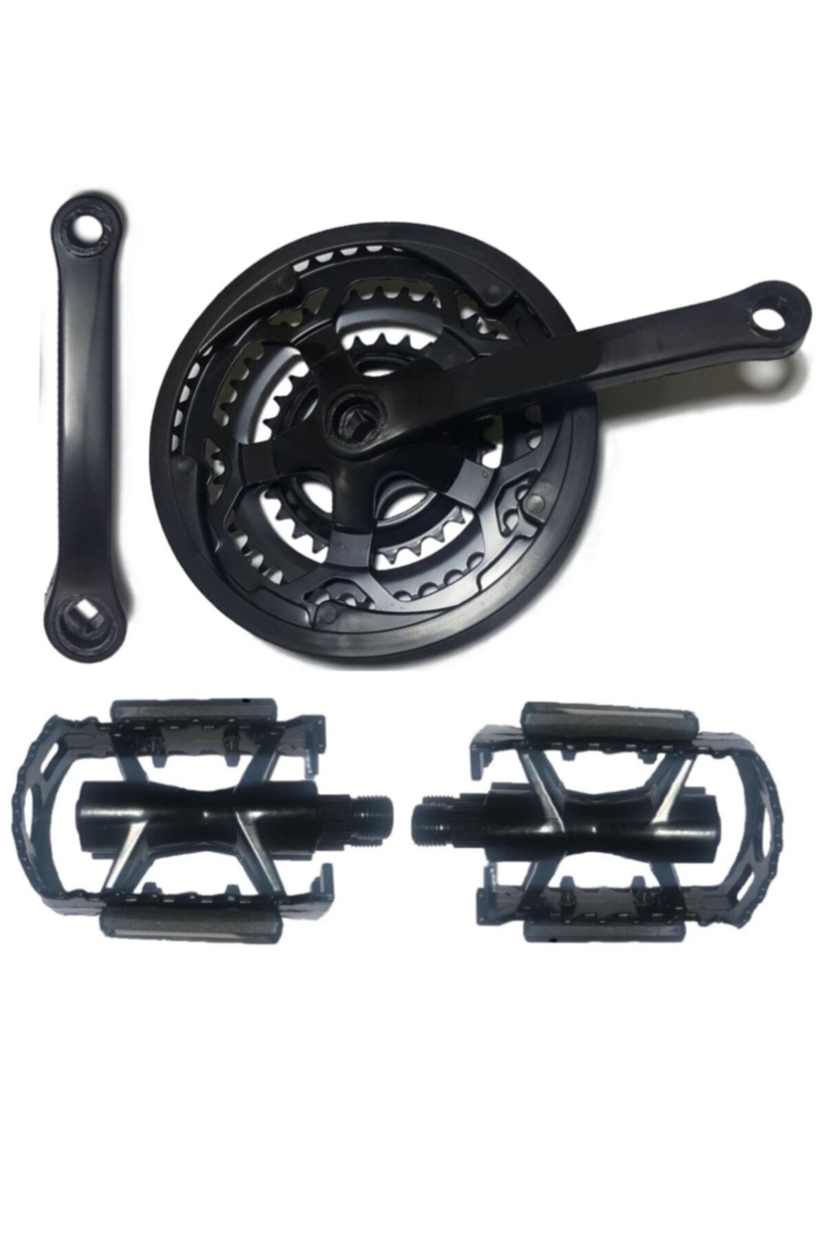 ASN Bisiklet Siyah 42t Aynakol 3 Lü Ve Pedal Set