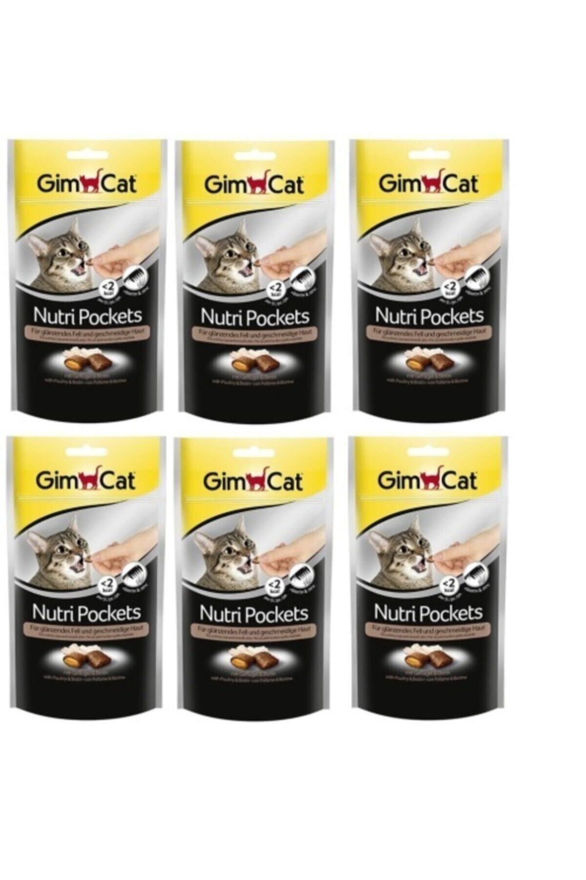 AntaStore Gimcat Nutripockets Kedi Ödülü Tavuk Biotin 60gr - 6 Adet