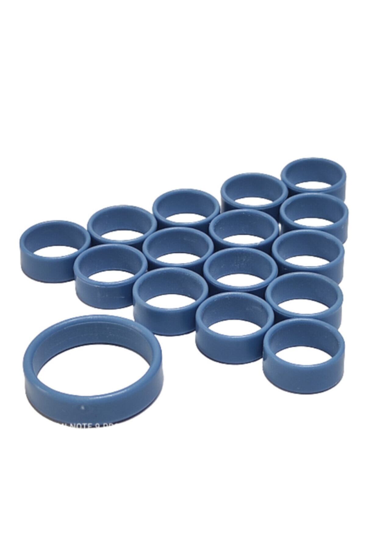 mutlu tavukçuluk Tavuk Halkası-künyesi 18 Mm 10 Lu Pk.mavi