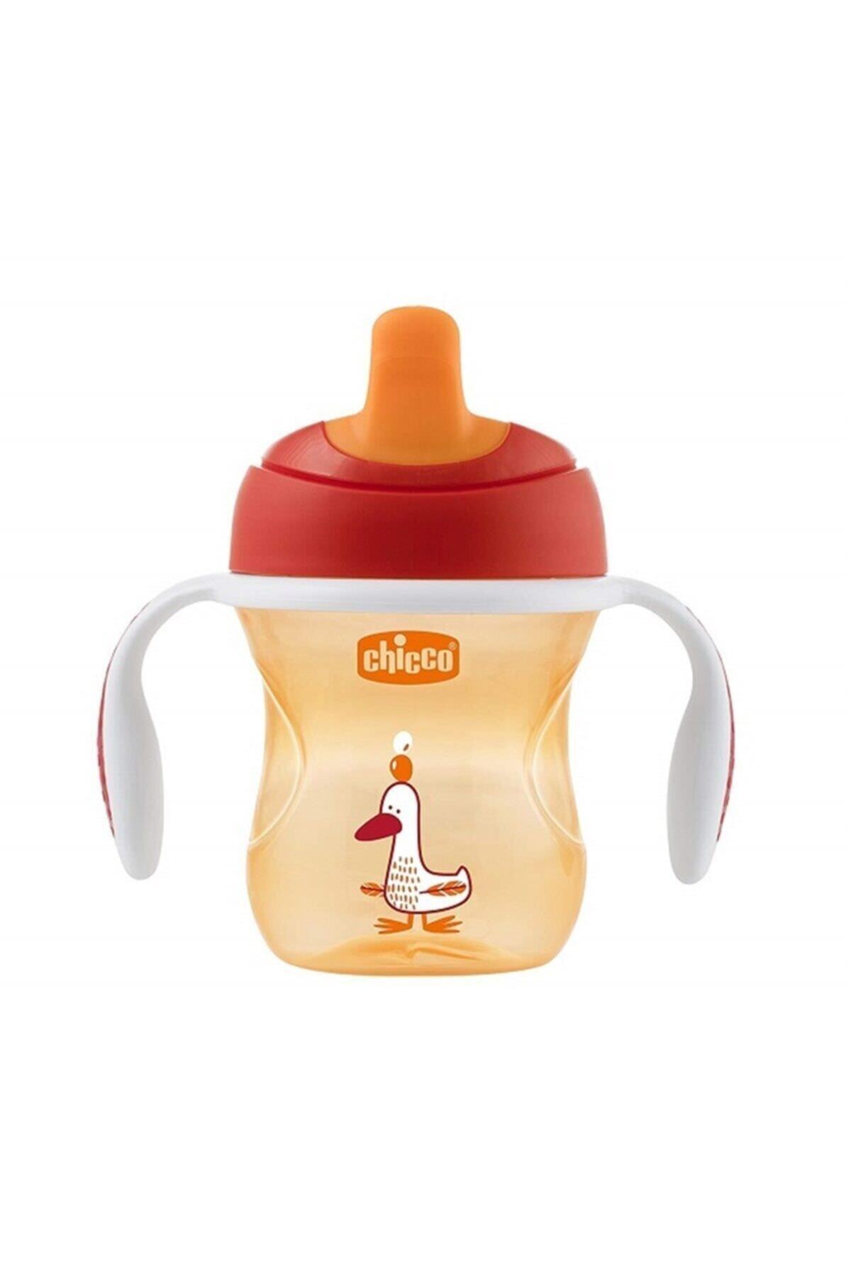 Chicco Bardak Suluk Yumuşak Uçlu Eğitim Bardağı 6ay+ 200ml Turuncu