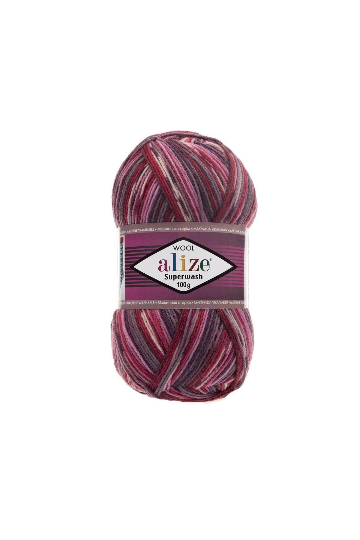 Alize Wool Süperwash 2698 Pembe-mor