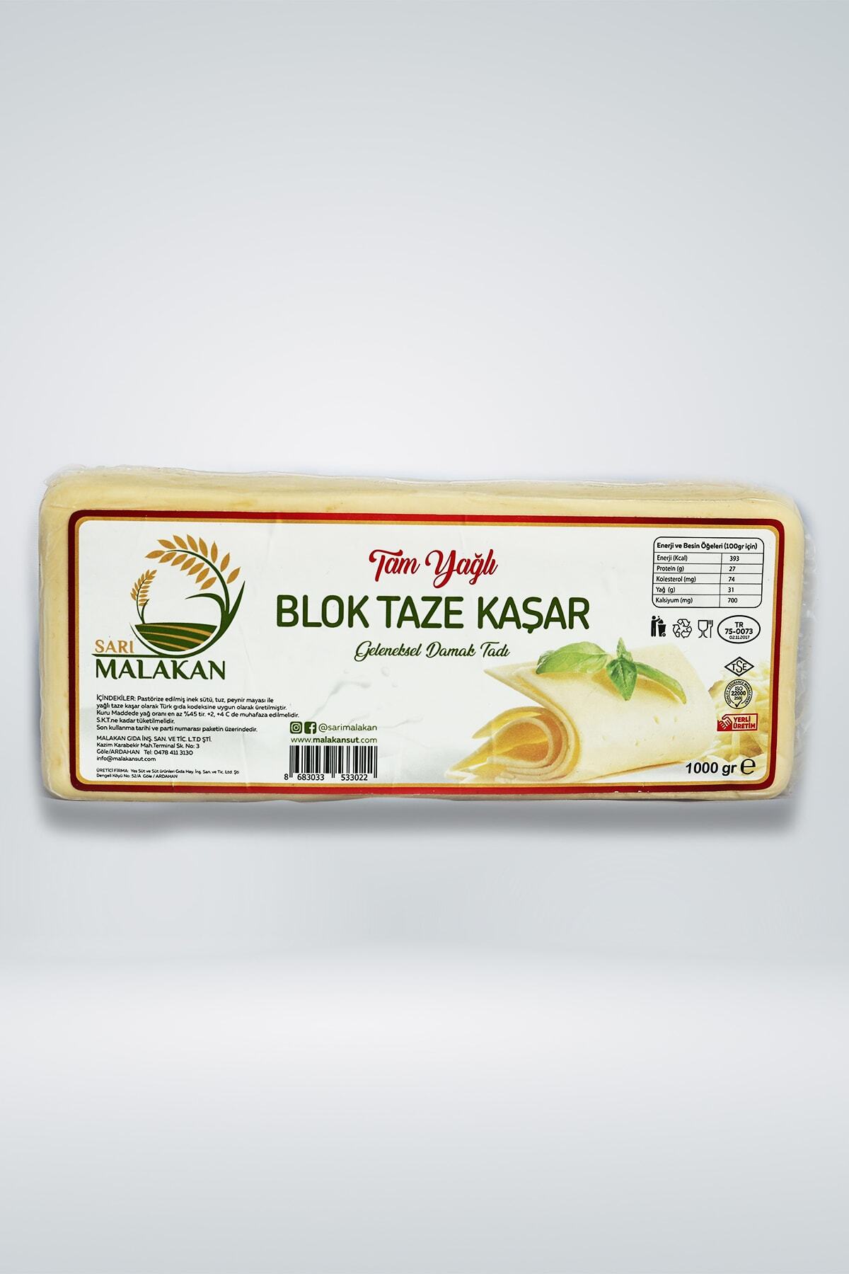 SARI MALAKAN 1000 Gr Taze Tamyağlı Blok Kaşar