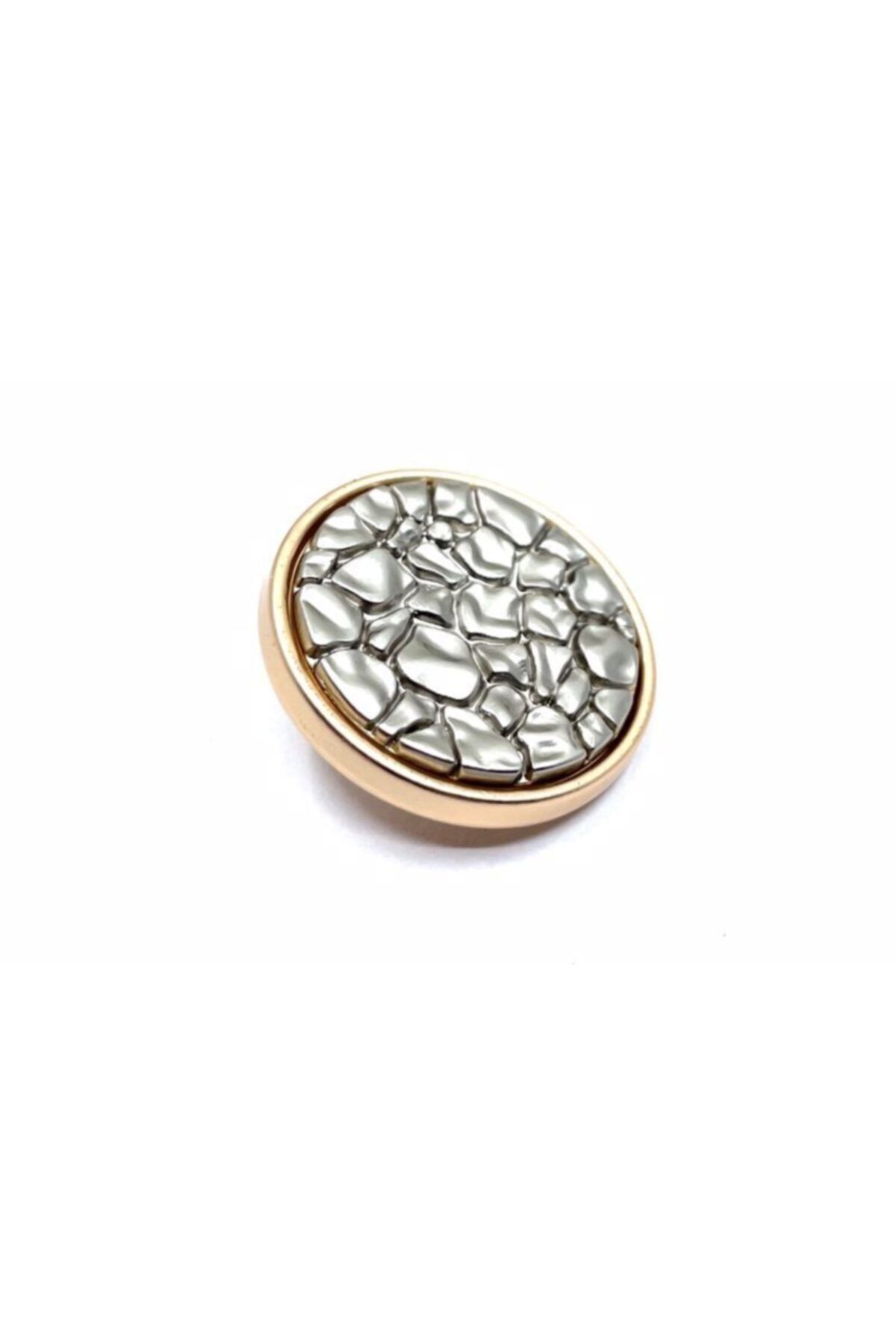 Düğmebul by ORG Metal Mat Altın Kadın Düğme,ceket,palto,blazer,bluz Düğmesi,8'li Paket 40 Boy 25mm