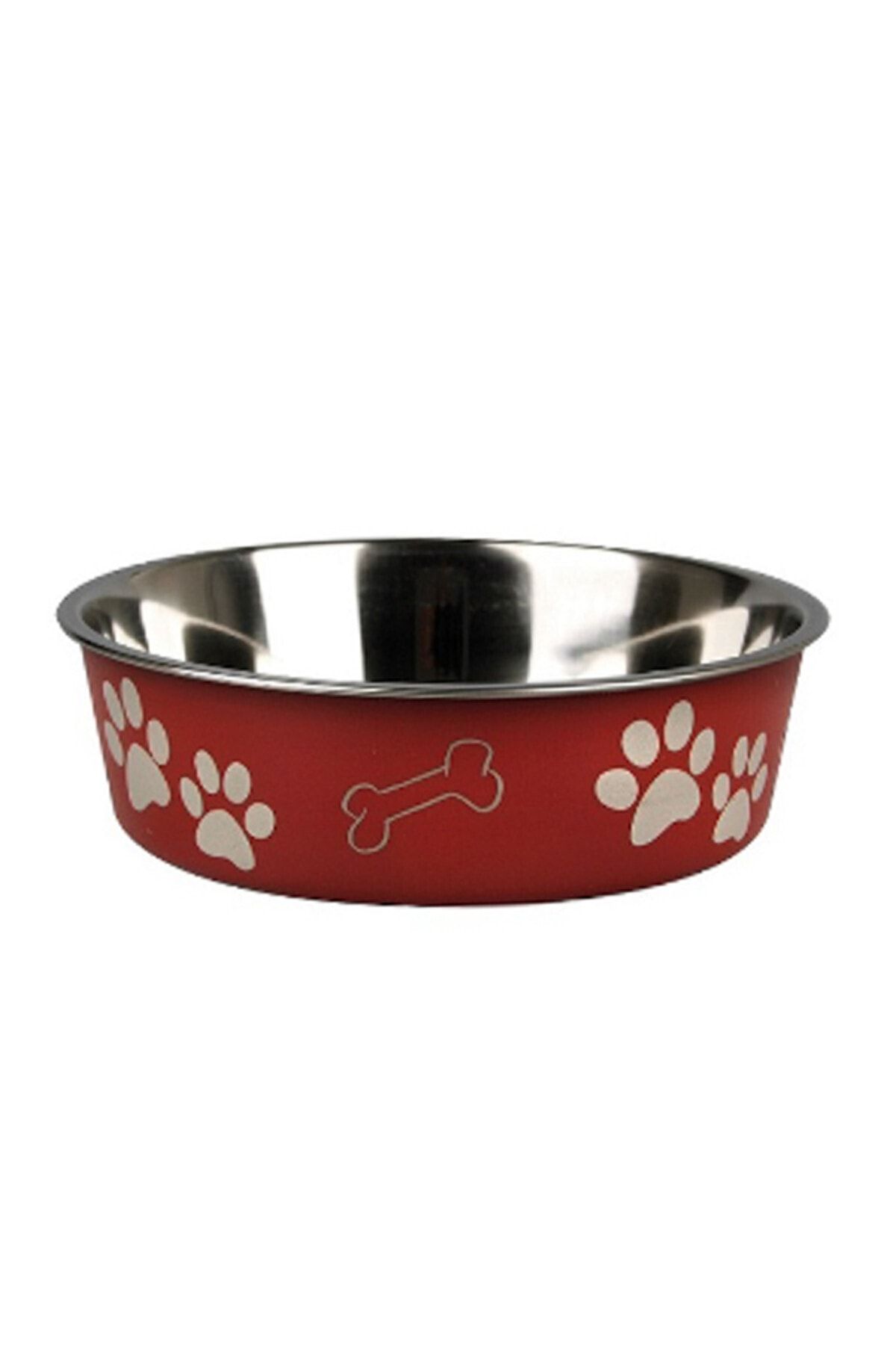 Karlie Bella Çelik Köpek Mama Su Kabı 14 cm Kırmızı