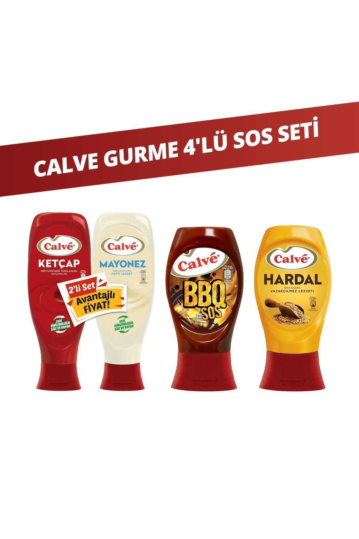 Calve Ketçap 600 Gr + Yağı Azaltılmış Mayonez 540 Gr + Bbq Sos 290 Gr + Hardal 250 Gr