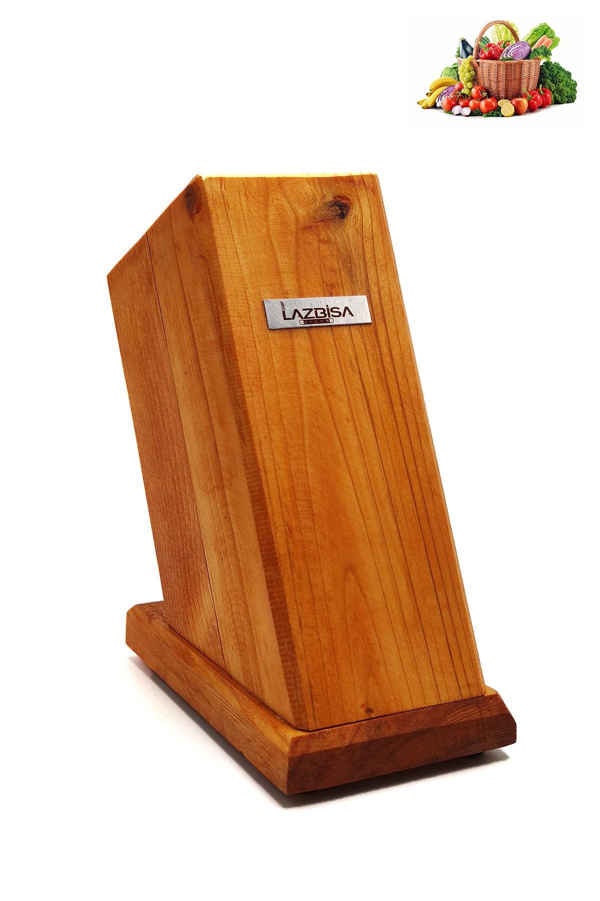 LAZBİSA Mutfak Bıçak Seti Bıçak Koyma Kütük Bıçaklık Standı Stant Stand Takoz