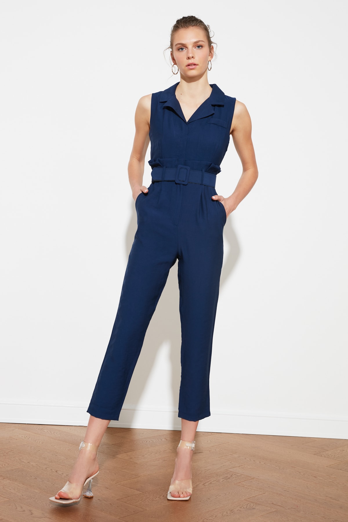 TRENDYOLMİLLA Lacivert Kemerli Tulum TWOSS20TU0088