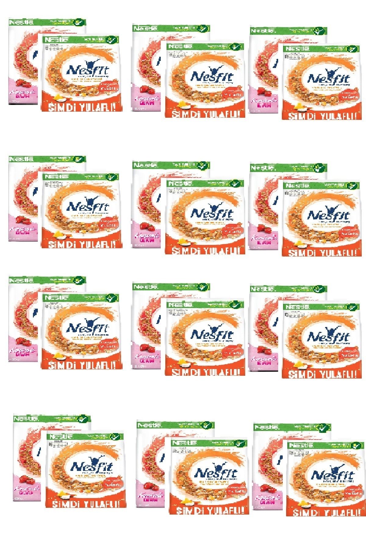 Nestle Nesfit Kırmızı Meyveli Kahvaltılık Gevrek 400 g X 12 Adet Karışık Meyveli Gevrek 400 gr X 12 Adet