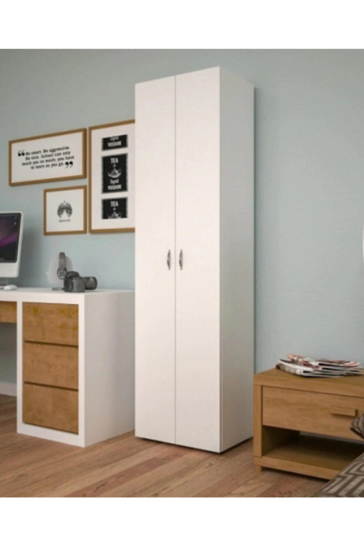 LABELLADİZAYN 8 Bölmeli Çok Amaçlı Banyo Mutfak Kiler Dolabı 50 cm %100 Mdf