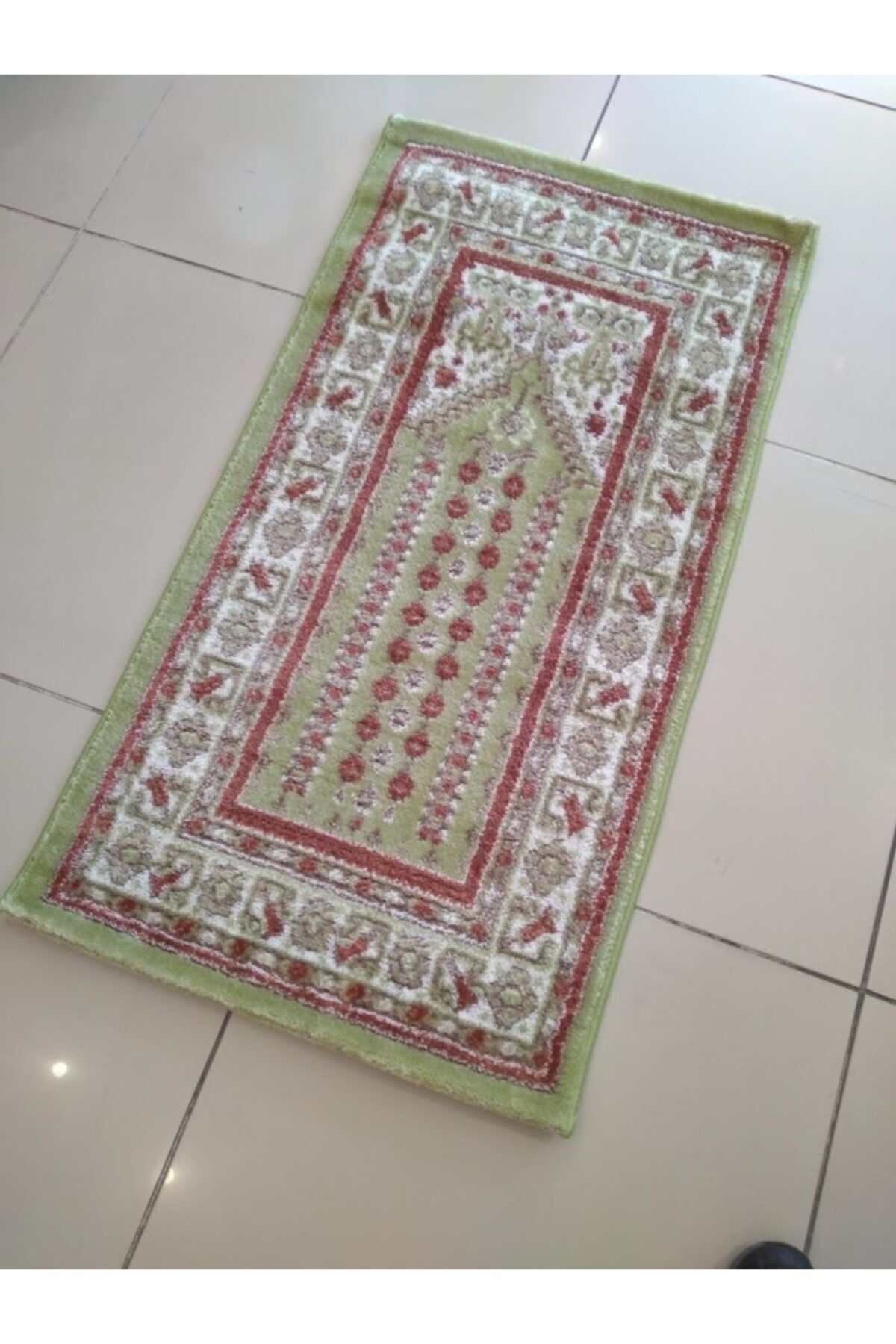 Saray Halı Asya S0503y1 Yeşil Namazlık Seccade 80x125 Cm
