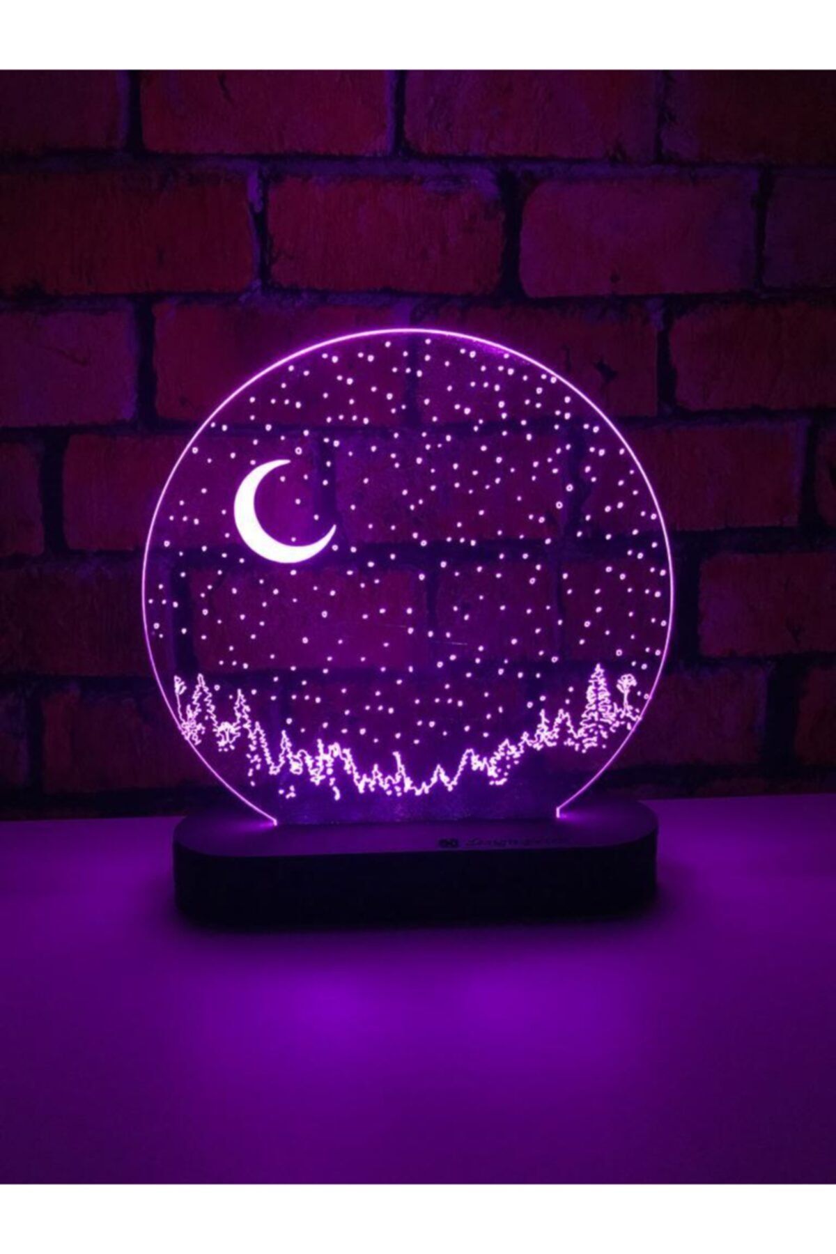 PETRADESIGN Orman-ay-gece Manzaralı Masa Lambası