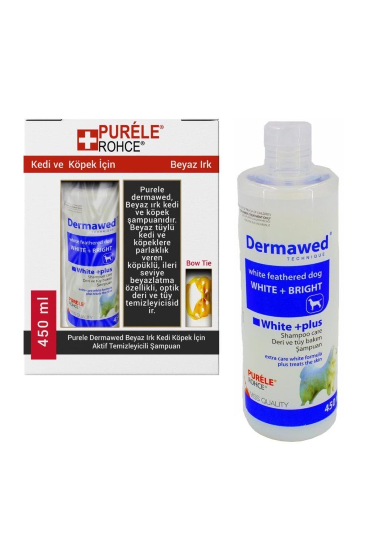 Purele Derma Kremli Dermatolojik Beyaz Kedi Ve Köpek Şampuanı 450 Ml