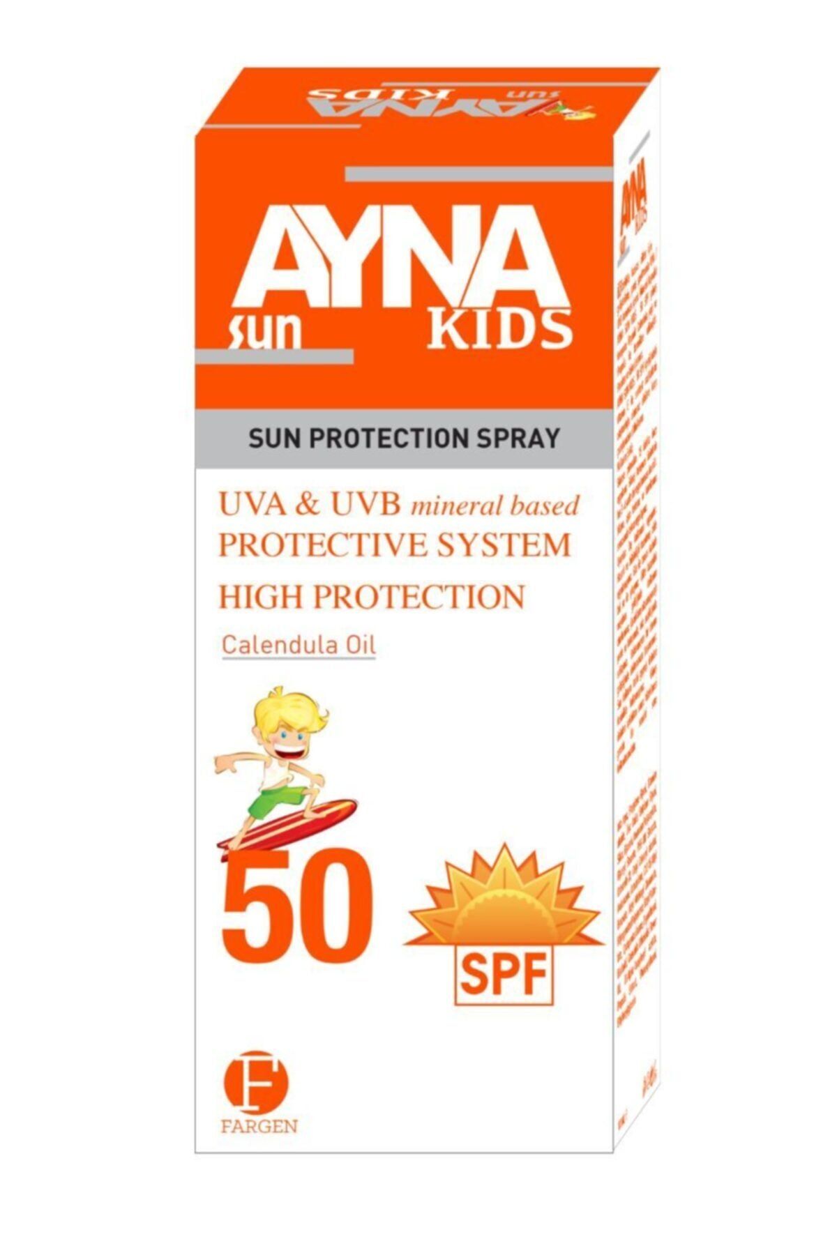 Fargen Sağlık Ayna Sun Kids Güneş Koruyucu Sprey +50 Faktör 100 ml