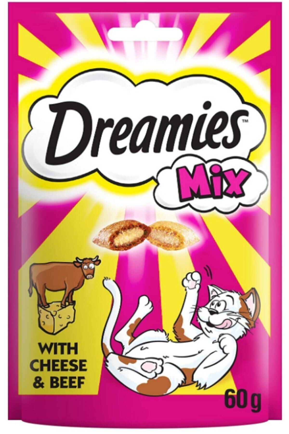 Dreamies Mix Kedi Ödül Maması Peynirli-Sığır Etli 60 gr X 6 Adet