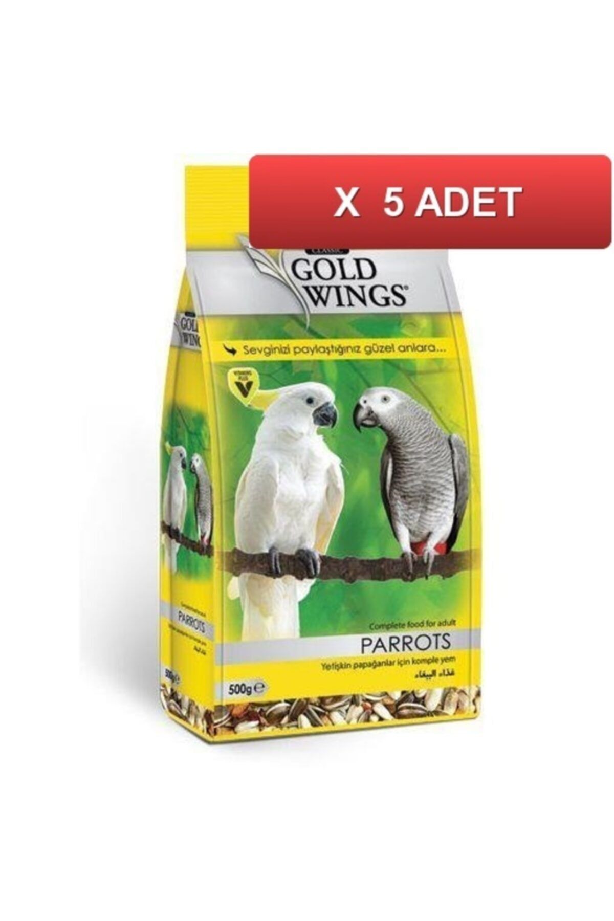 Gold Wings Classic Papağan Yemi 500 Gr (5 Paket)