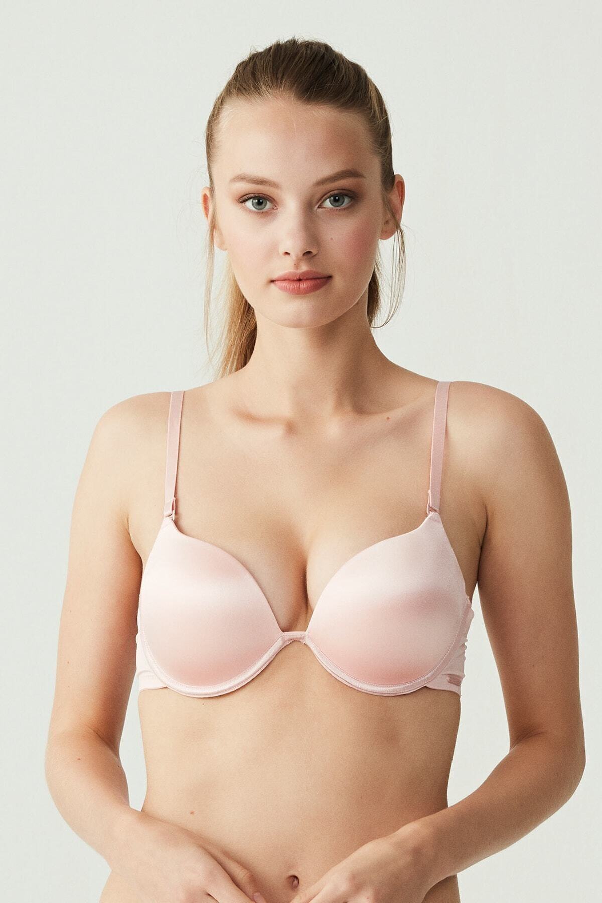 U.S. Polo Assn. Kadın Pembe Çift Destekli - Double Push Up - Sütyen