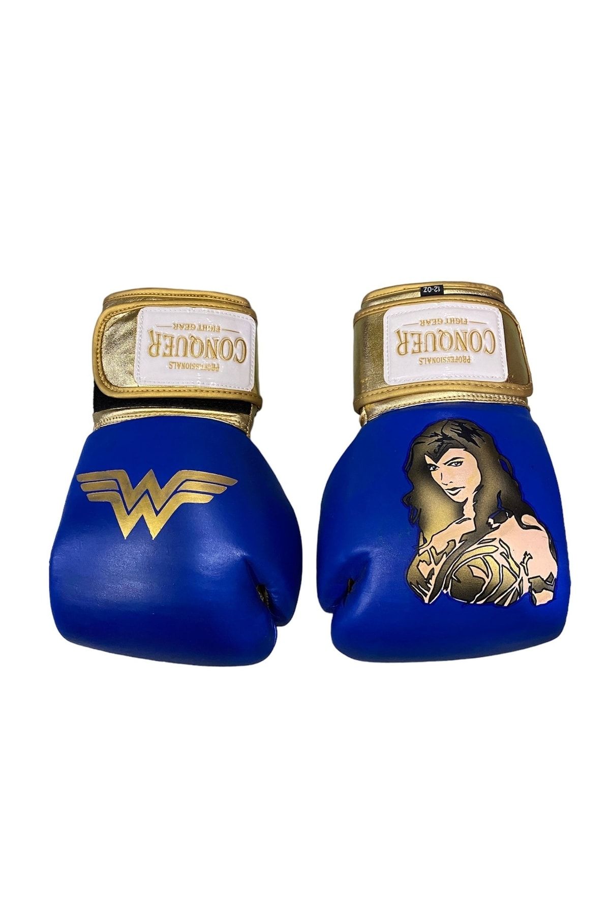 Conquer Custom Made Wonder Woman Leather Boxing Gloves
