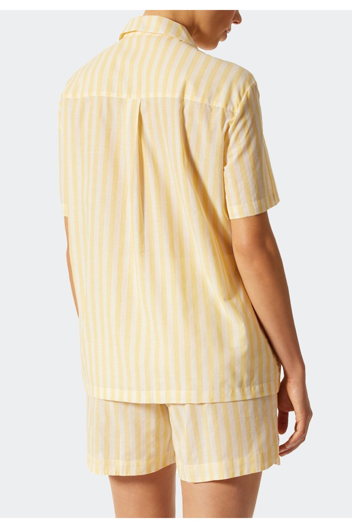 - - Pyjama - Gelb Gestreift Schiesser Trendyol set