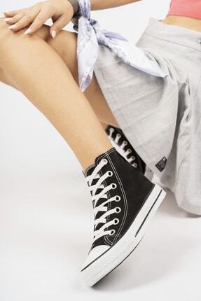 Unisex Siyah Günlük Keten Rahat Bağcıklı Sneaker Kaydırmaz Taban Uzun Terletmez Spor Ayakkabı Image 0