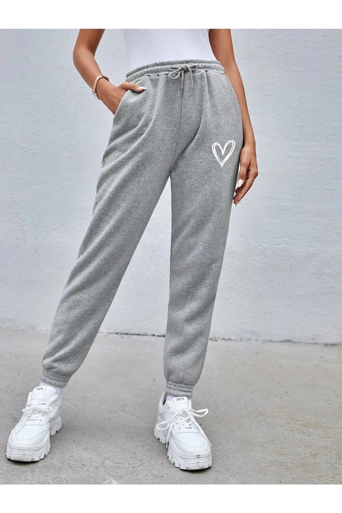 Grey sweatpants shop with pockets