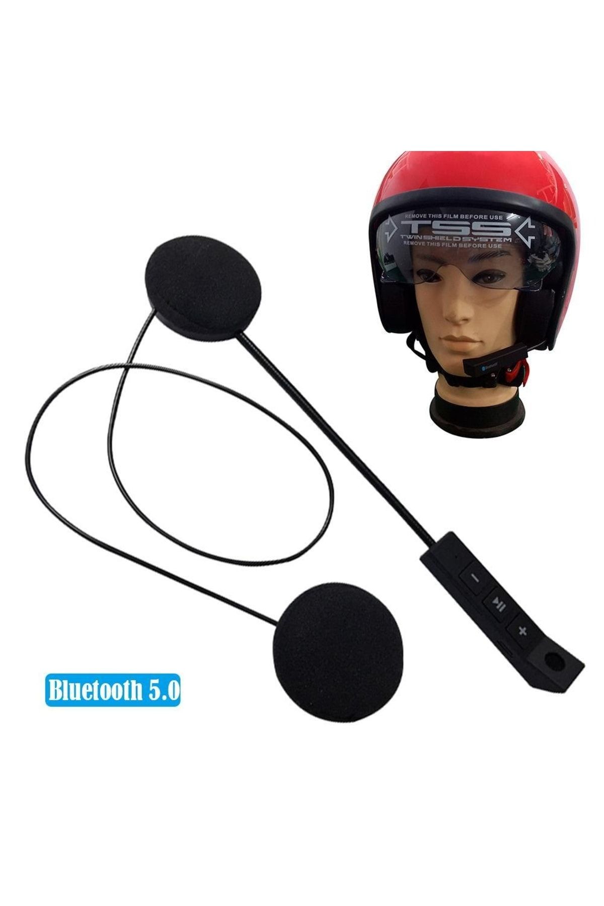 Teknomila Bluetooth Compatible 5.0 Wireless Helmet Headset