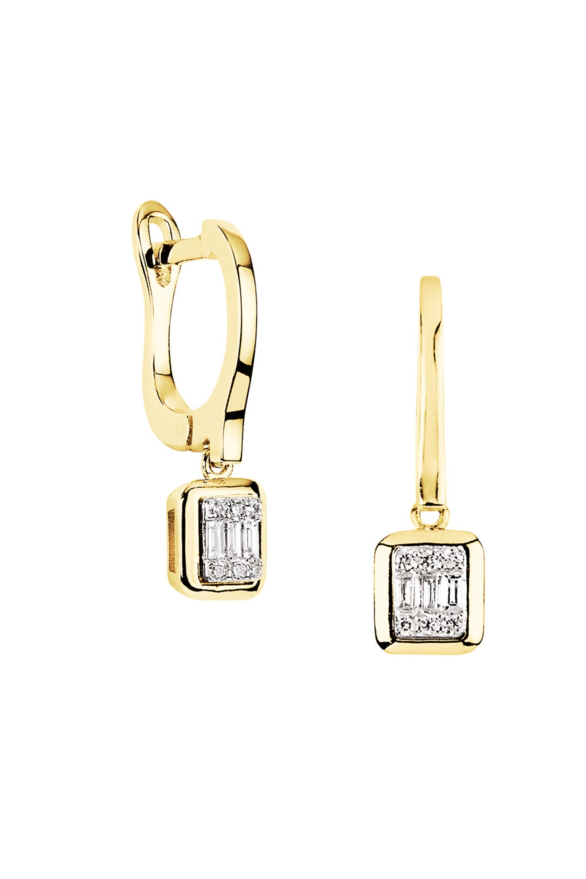 Clavis Jewelry Baget Pırlantalı Küpe (ckp0901)