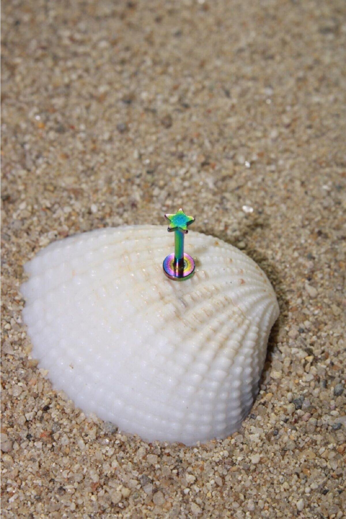 NOBLE GETTO Cerrahi Çelik Rainbow Renk Tragus Piercing