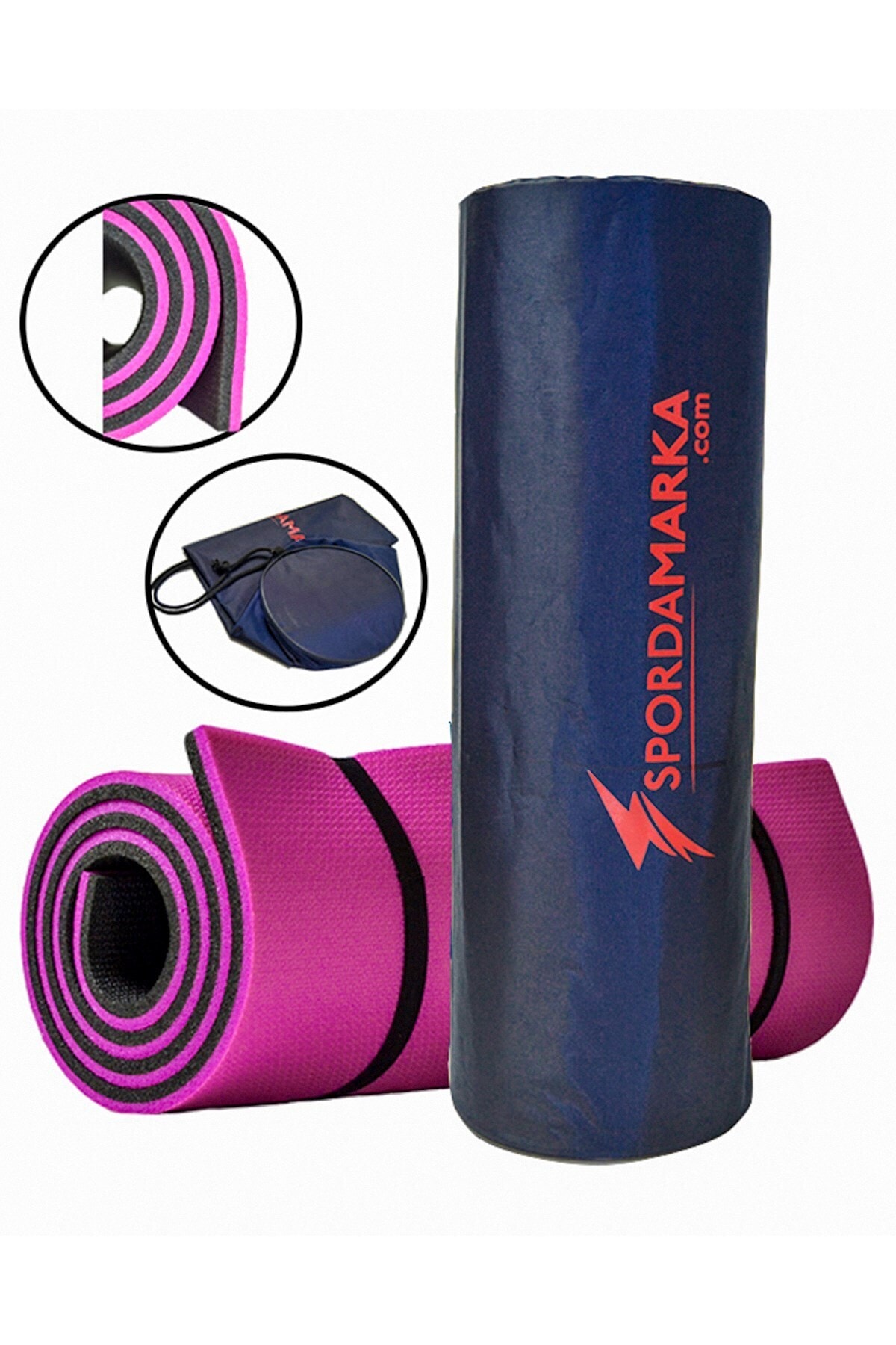 Attack Sport 16 Mm Pilates Minderi Su Geçirmez Yoga Matı Pilates Minderi Taşıyıcı Omuz Çantası Ile