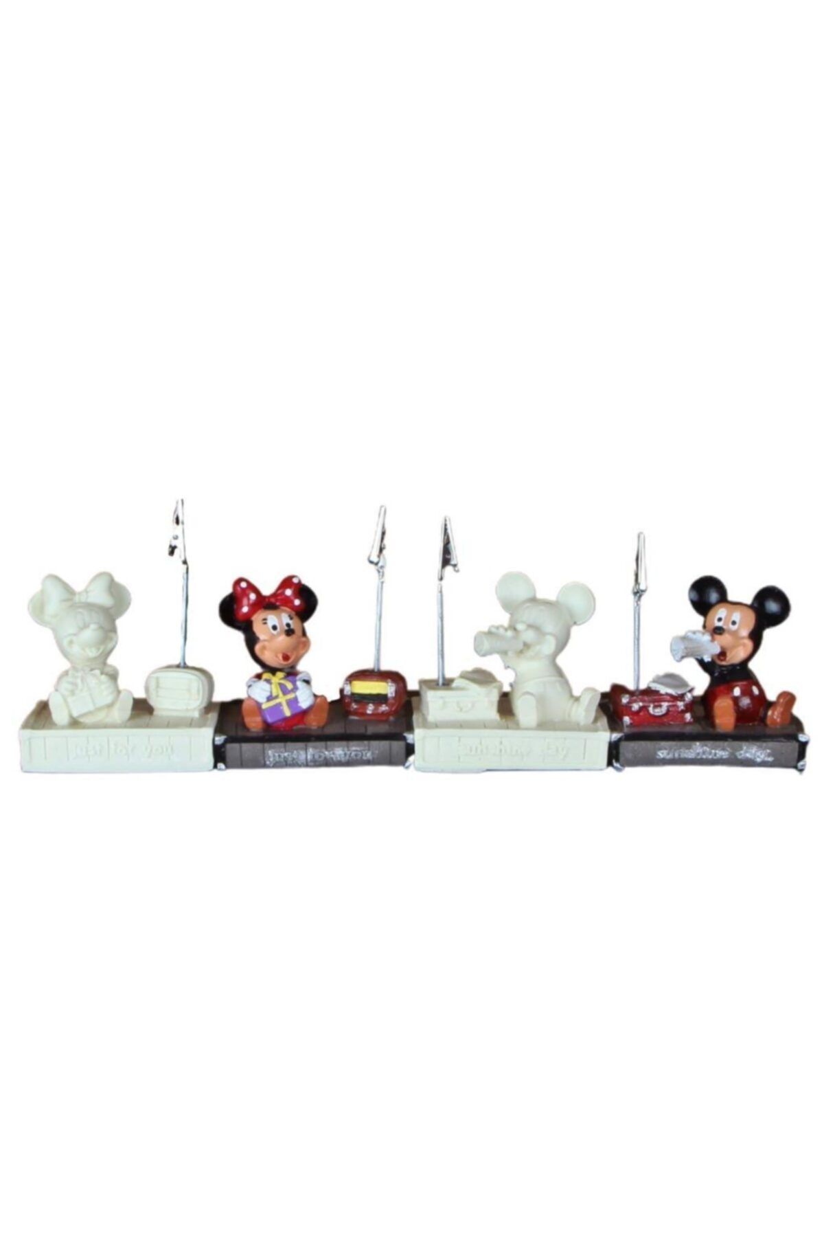 HediyeKanalı Boyanabilir Polyester Poliüretan Ham Obje Mickey Minnie Mouse Biblo Notluk