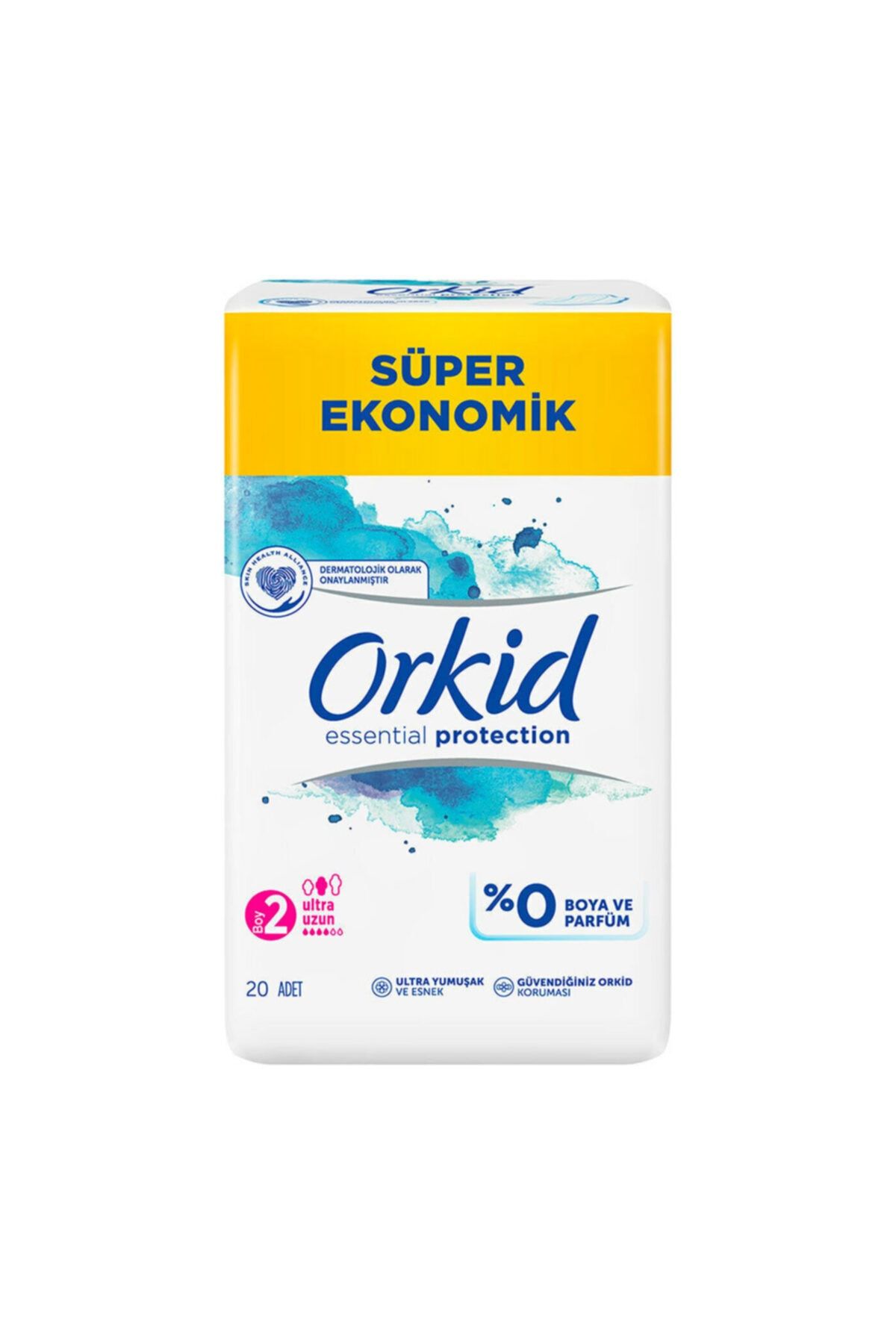 Orkid Essential Protection Süper Ekonomik Gece Boy Hijyenik Ped 2 20'li