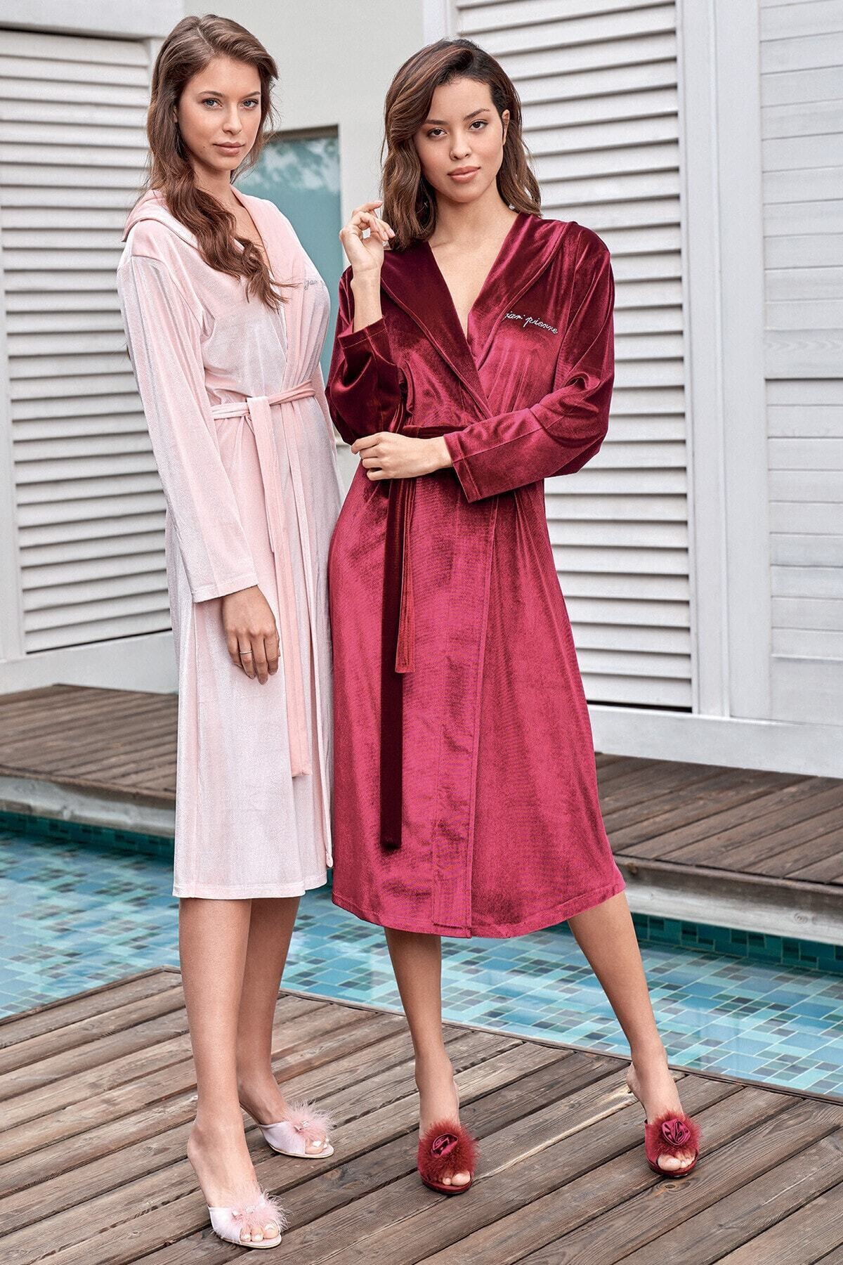 MASSİMO BAZAAR Kadın Pembe Sabahlık