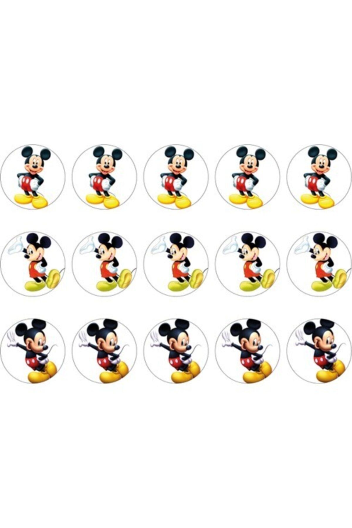 velomy Sarı Mickey Cupcake Kurabiye Üstü Resim