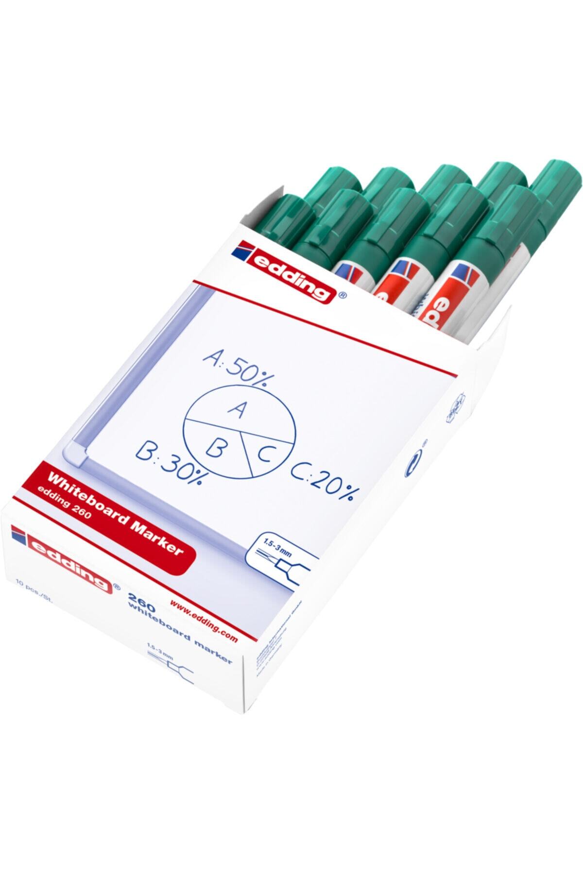 Edding 260 Beyaz Yazı Tahtası Kalemi 1.5-3mm Yeşil