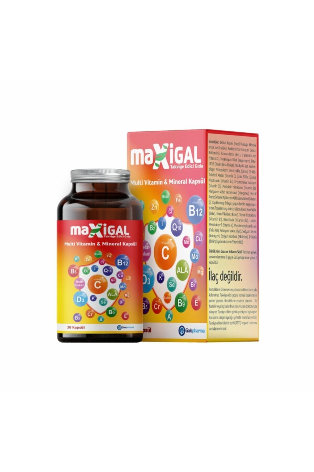 Maxigal Multivitamin Multimineral 30 Kapsül