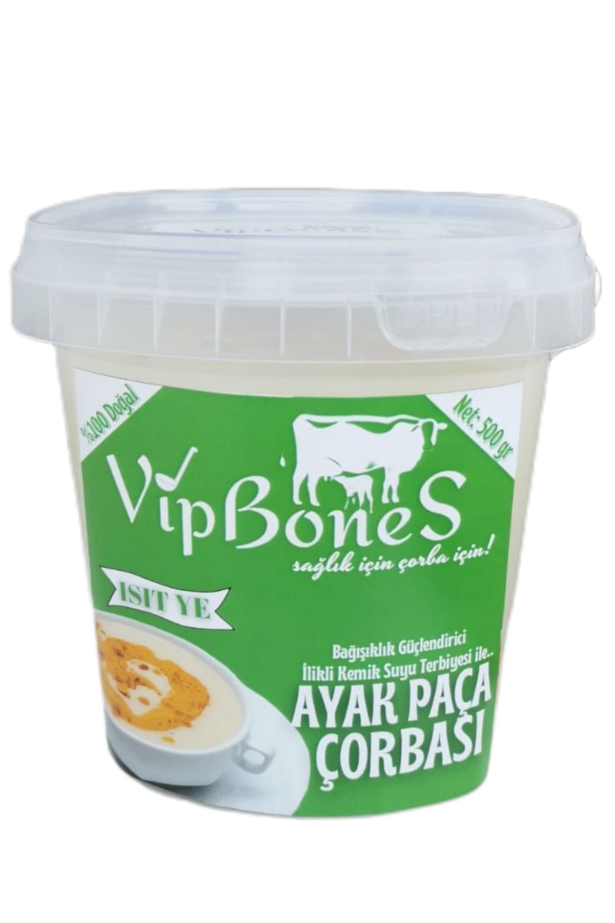 VipBoneS Hazır Ayak Paça Çorbası. Ilikli Kemik Suyu Terbiyesi Ile.500ml.