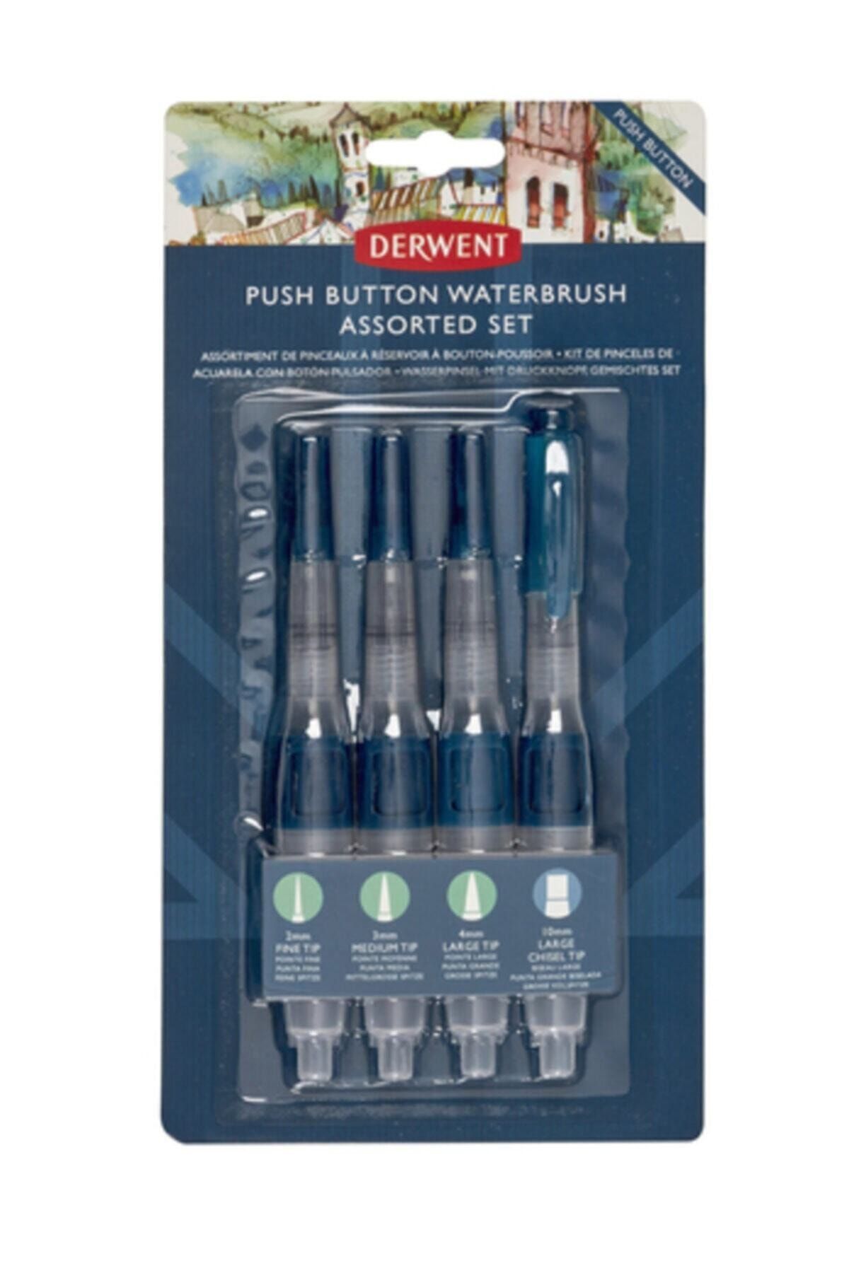 Bic Derwent Su Hazneli Fırça Seti - 4'lü Set