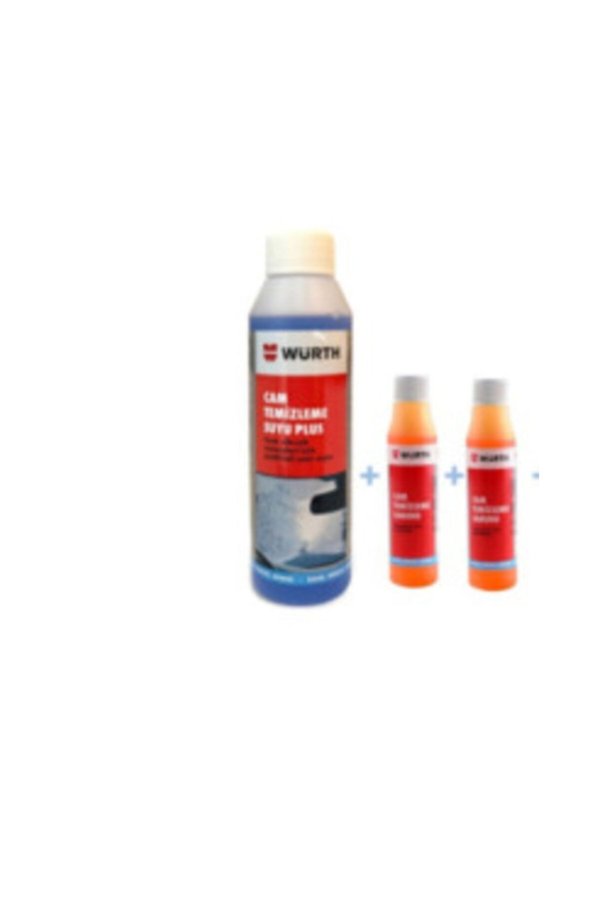 star global oto aksesuar Würth Konsantre Antifrizli Cam Suyu Plus 250ml 2 Adet Cam Temizleme Sabunu 32ml + Würth Sentetik Bez